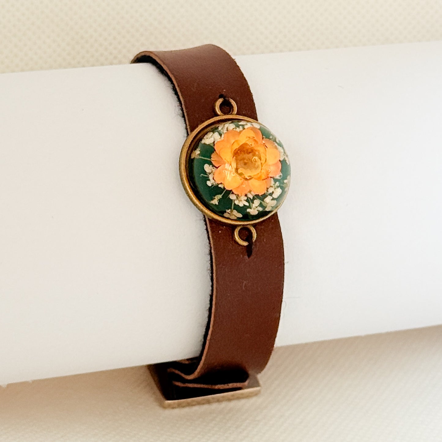 Vegan Leather Belt Yellow Little Star Flower