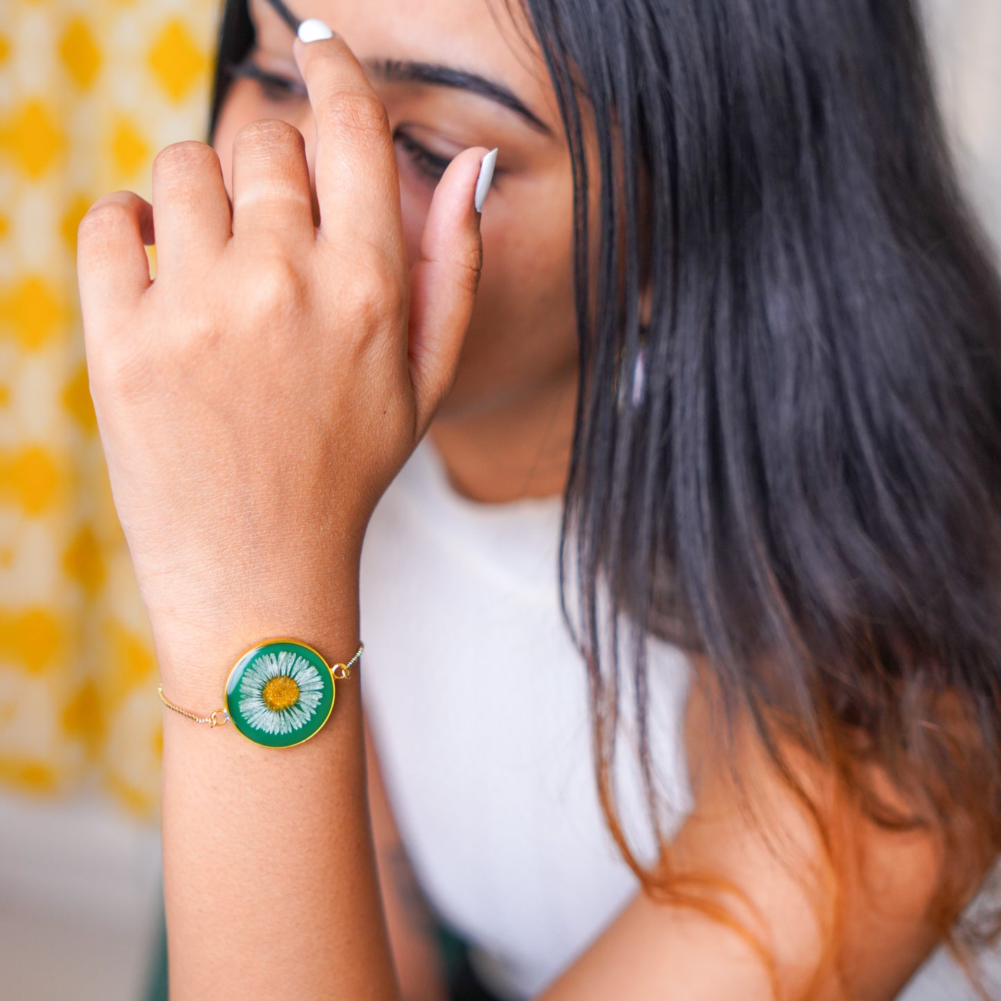 Greek Star Aster Green Bracelet