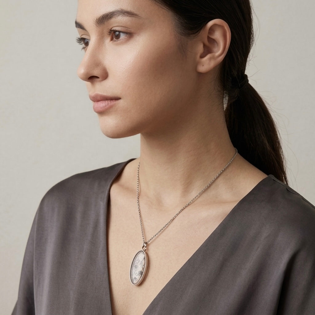Amethyst Petal Cameo Silver