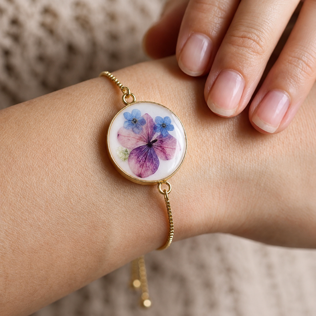 Trinity Blossom Gold Bracelet