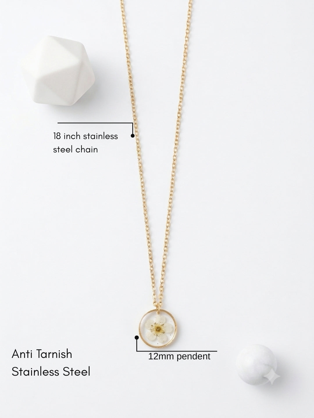 Winter’s Promise Blossom Pendant (White)