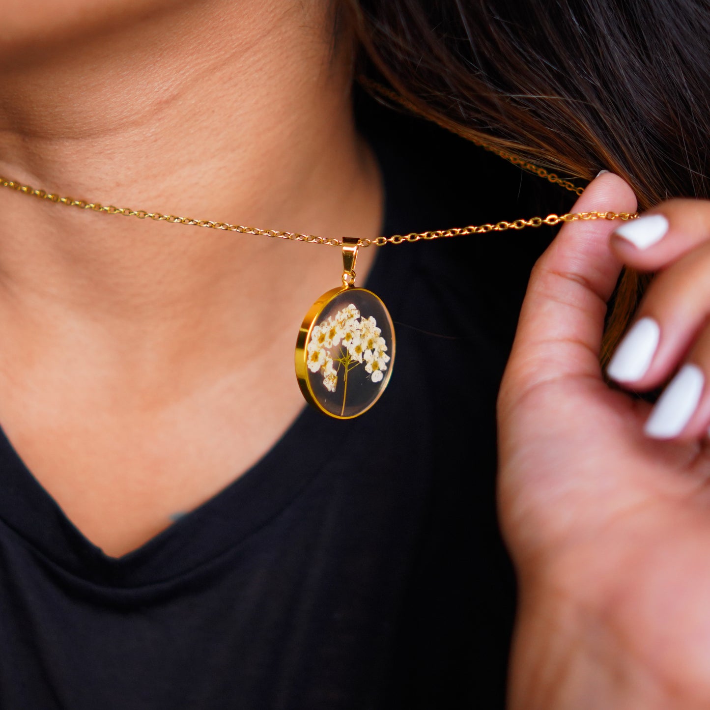 Gypsophila Baby Breath Locket