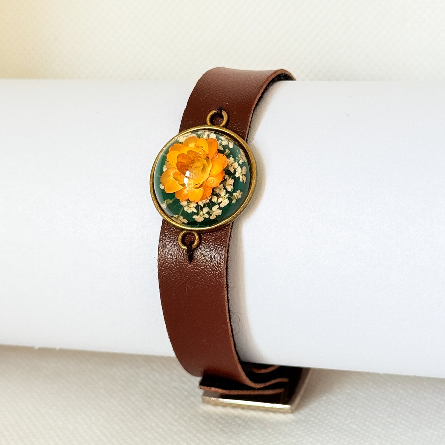 Vegan Leather Belt Yellow Little Star Flower