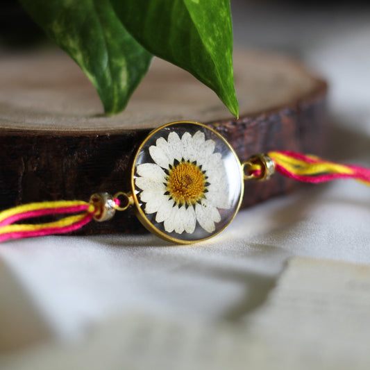 Mini Daisy Gold Rakhi