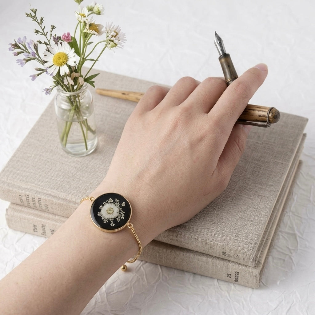 The Onyx Halo Bracelet