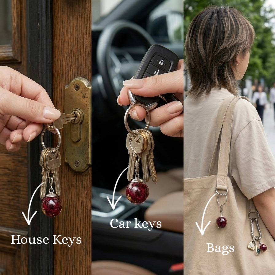 Pocket Bloom Rose Keychain