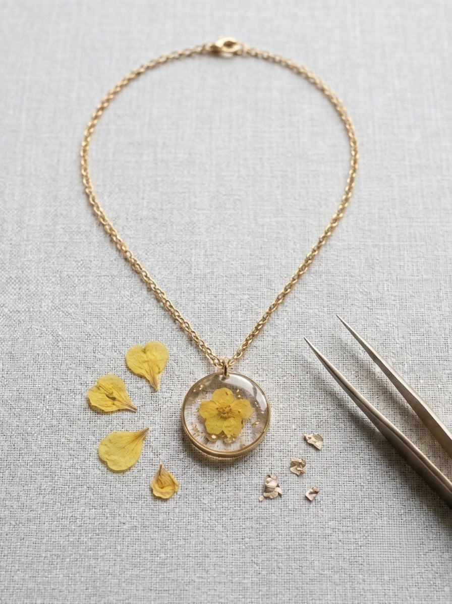 Golden Renewal Blossom Pendant (Yellow)