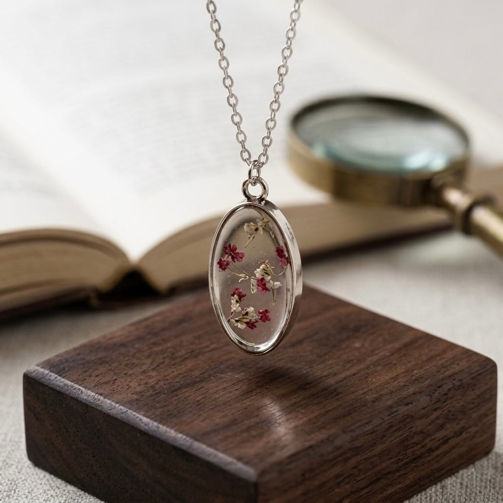 Ruby Petal Cameo Silver