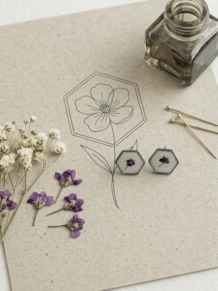The Violet Bloom Studs