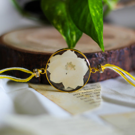 White Larkspur Rakhi