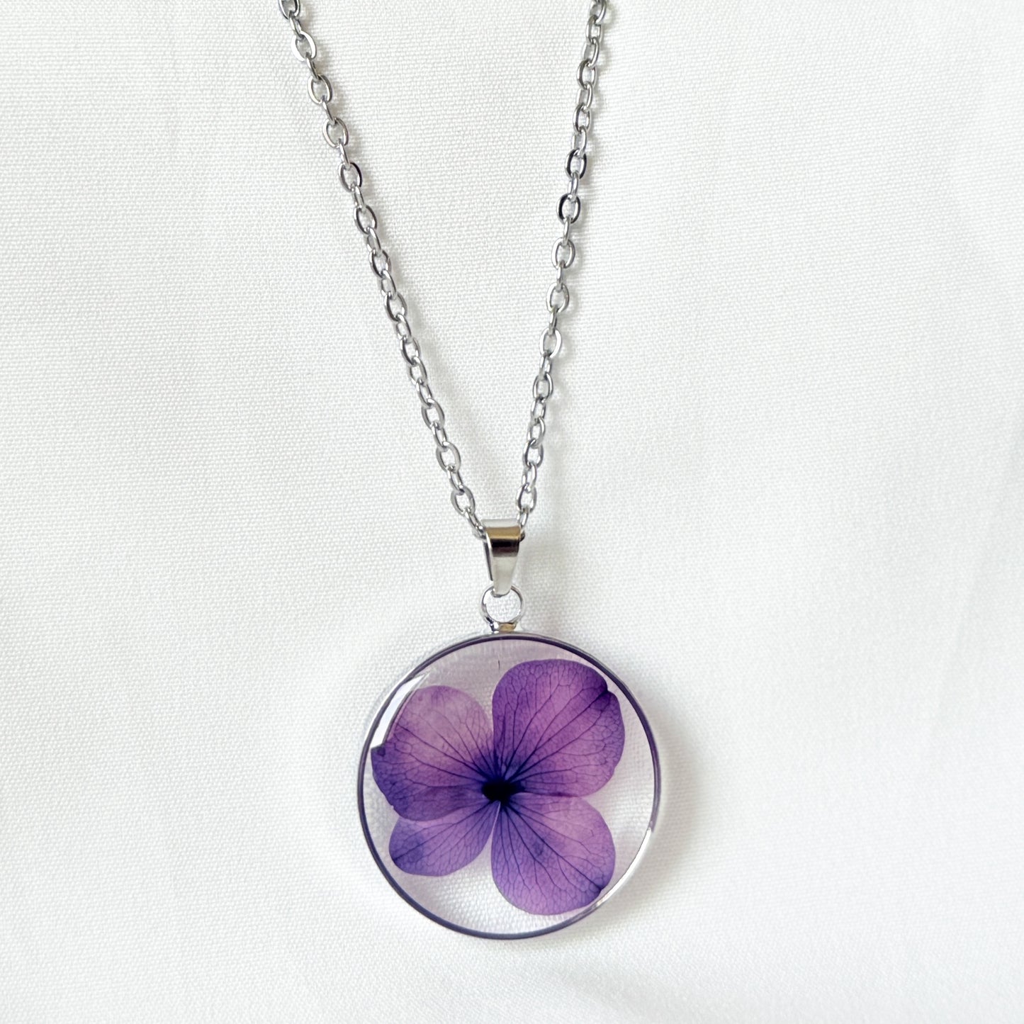 Purple Hydrangeas Necklace
