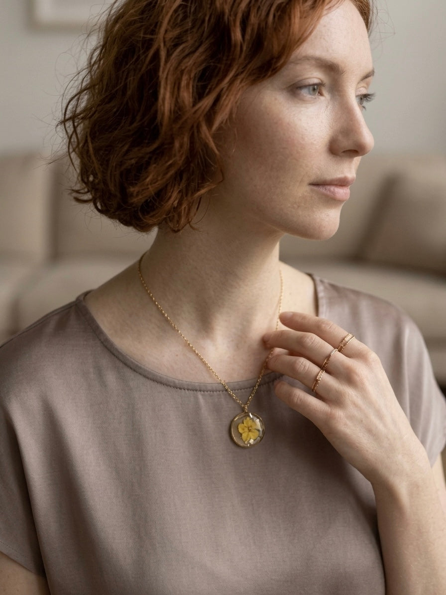 Golden Renewal Blossom Pendant (Yellow)