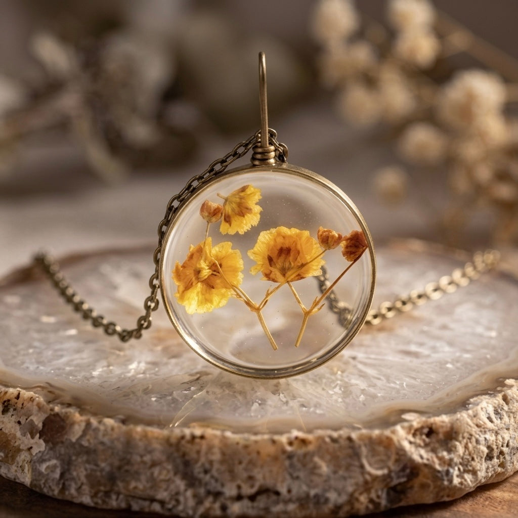 Vintage Marigold Mist Pendant