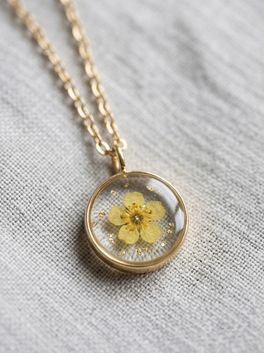 Golden Renewal Blossom Pendant (Yellow)