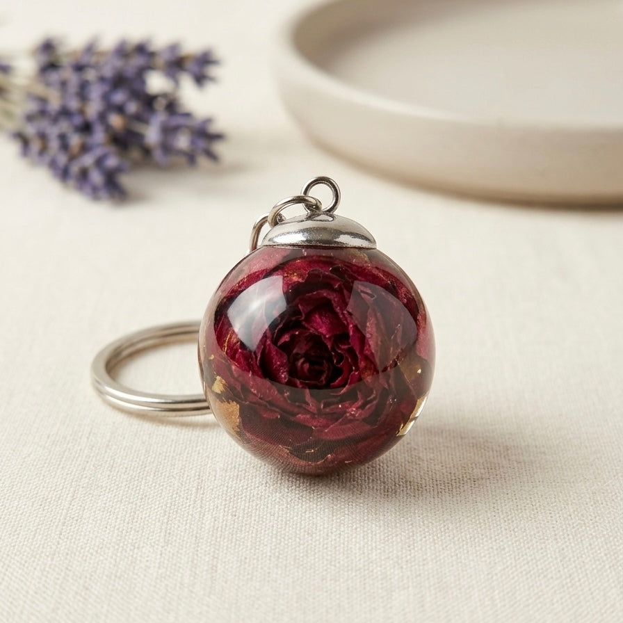 Pocket Bloom Rose Keychain