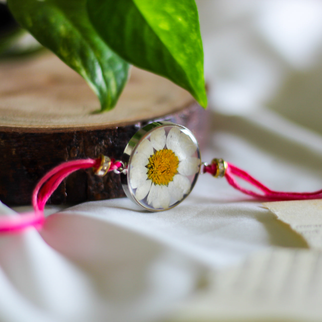 Mini Daisy Silver Rakhi
