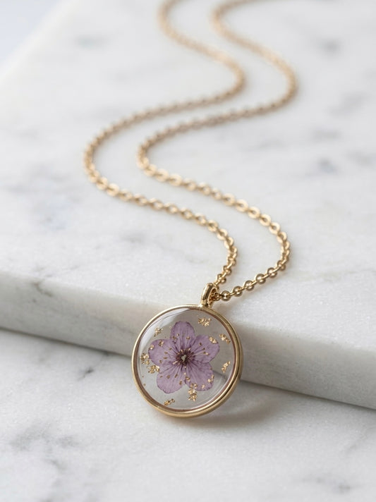 Imperial Hope Blossom Pendant (Purple)