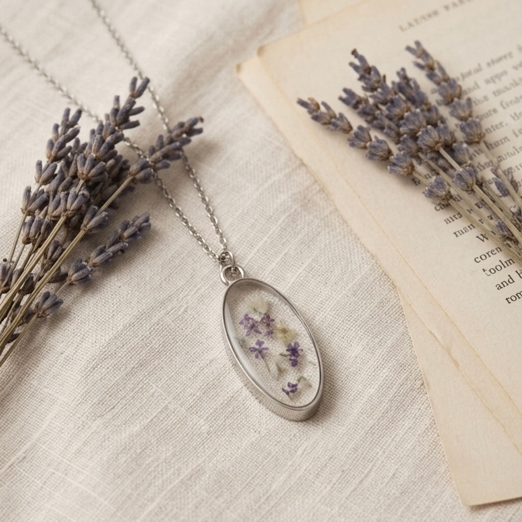 Amethyst Petal Cameo Silver