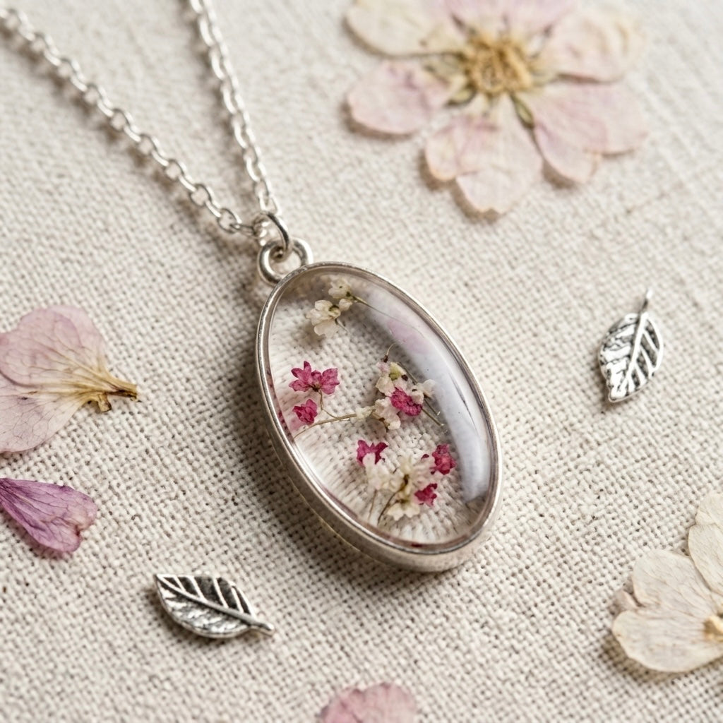 Ruby Petal Cameo Silver