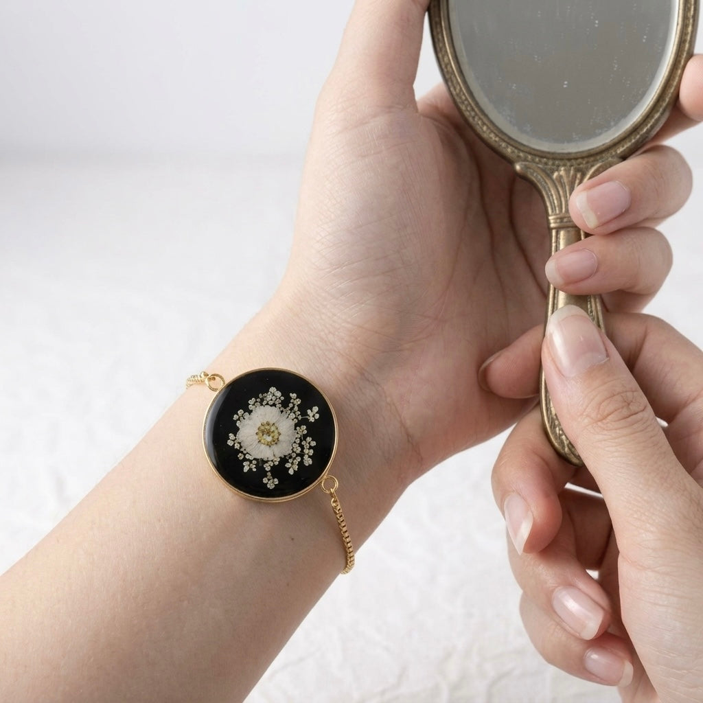 The Onyx Halo Bracelet