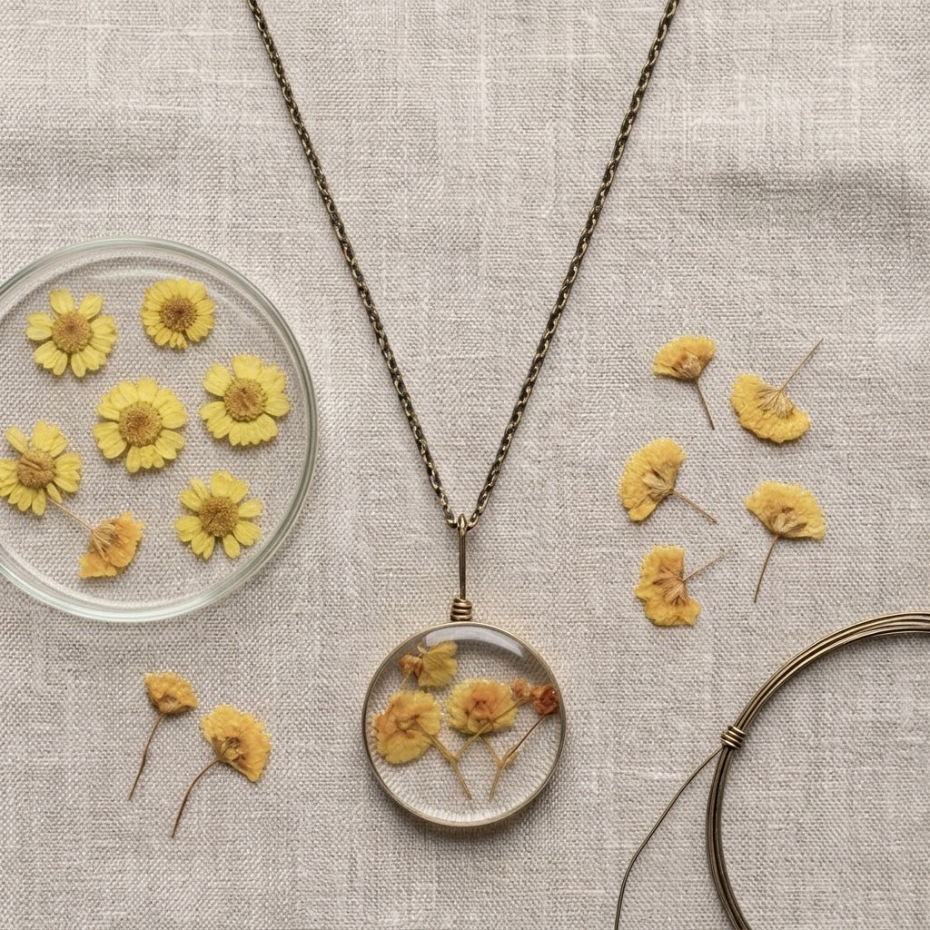 Vintage Marigold Mist Pendant