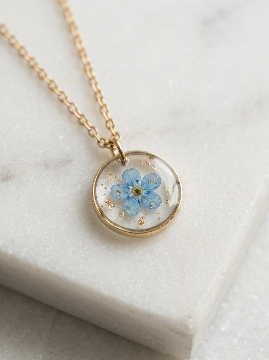 Azure Resilience Blossom Pendant (Blue)