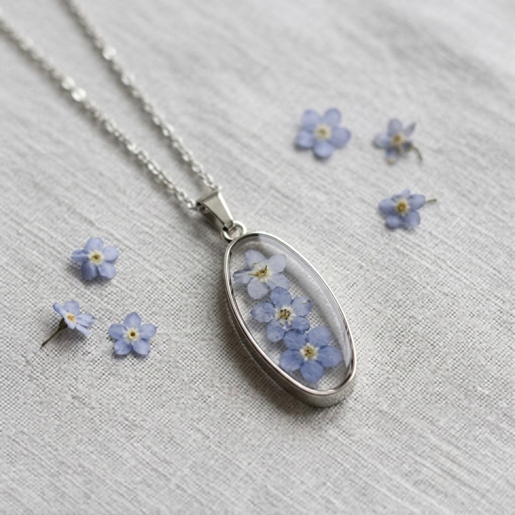 Memoria Oval Silver Pendant