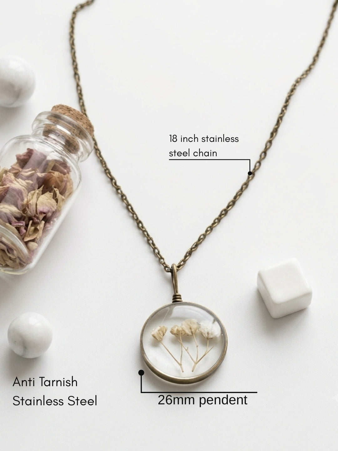 The Ivory Gypsophila Solace Pendant