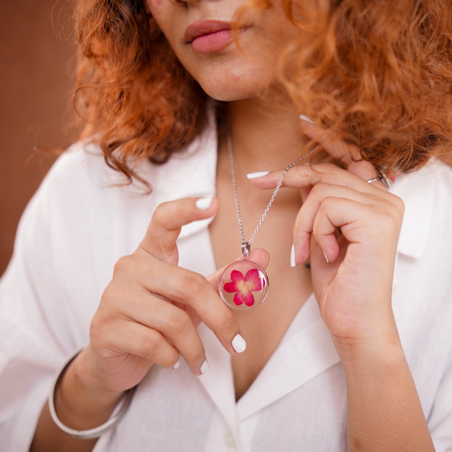 Rose Petal Leaf Necklace