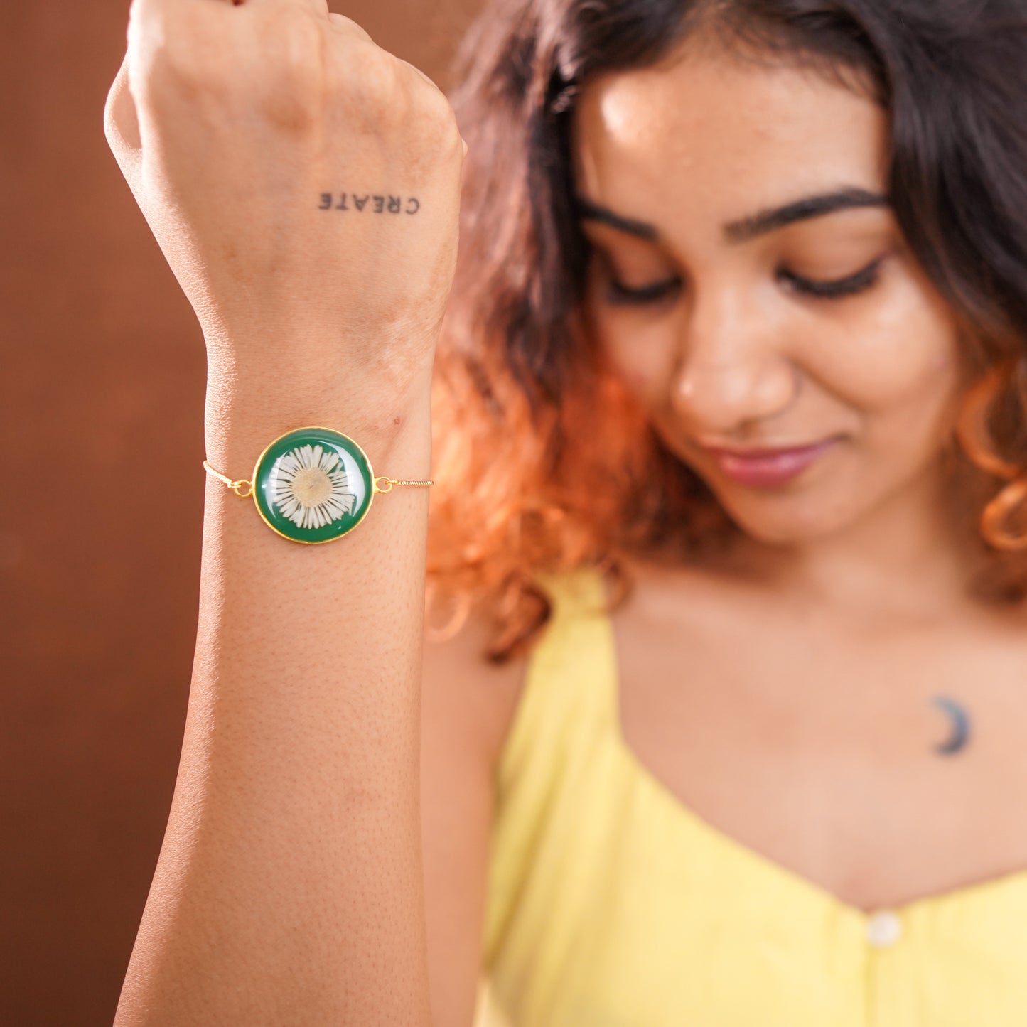 Greek Star Aster Green Bracelet