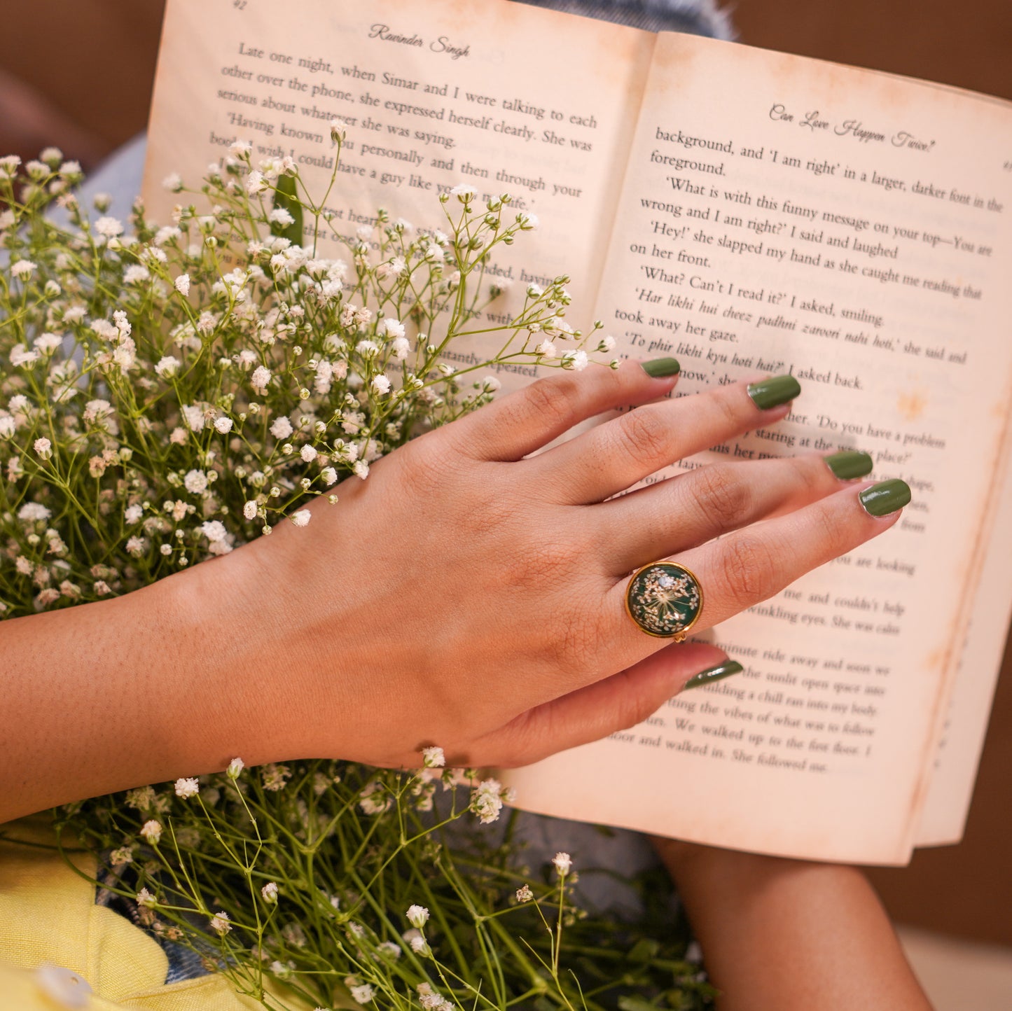 Green Indian Love Ring