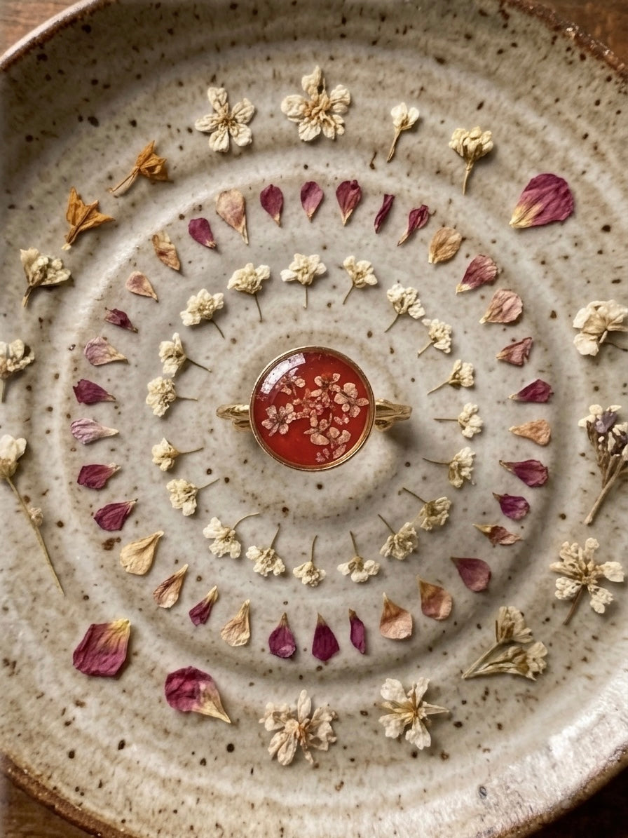 Scarlet Meadow Ring